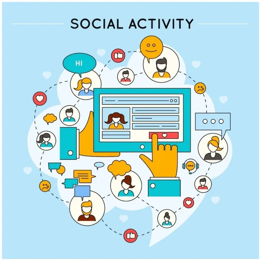 social media account management for social activity
