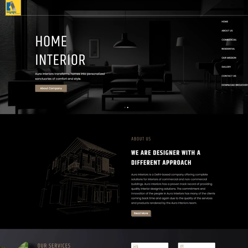 interior decoration company website