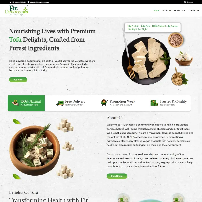 Fitness Food Product Ecommerce