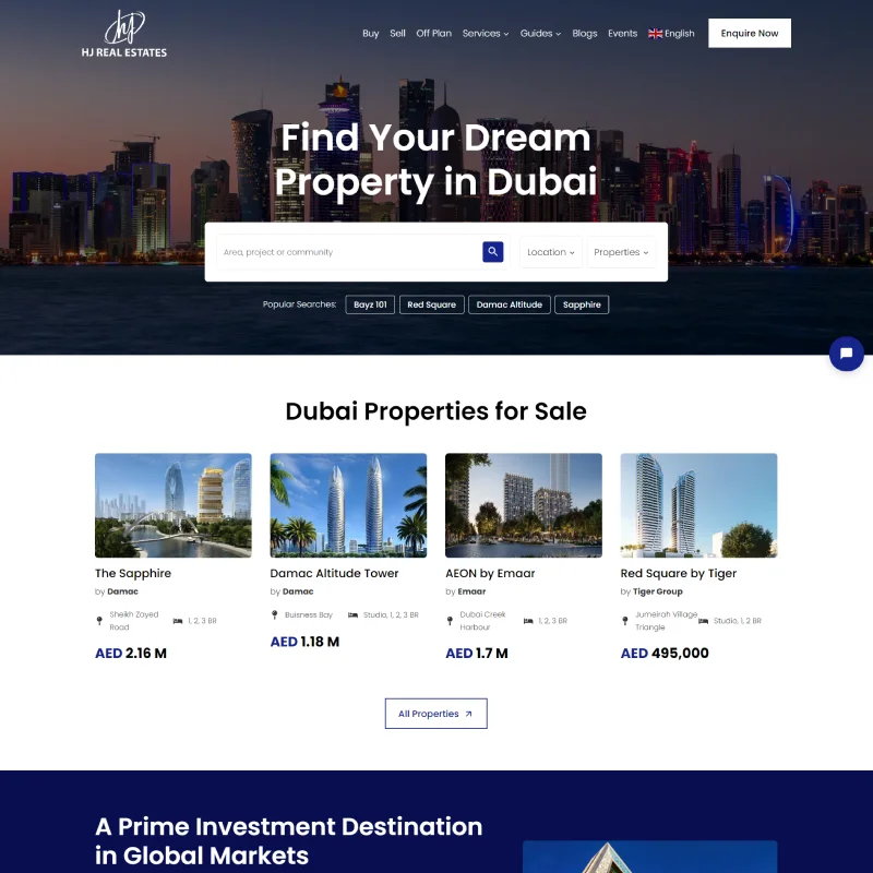Hj-real-estate-website-designing-project