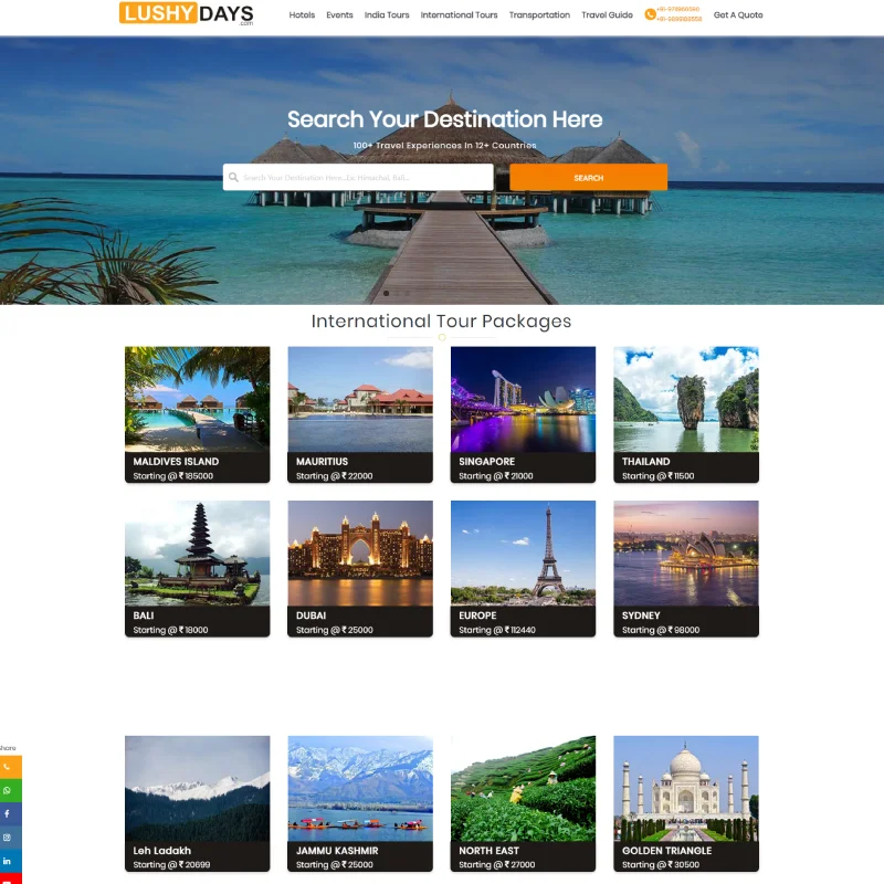 lushy-days-travel-website-design