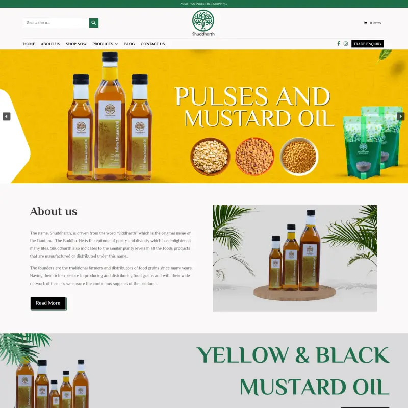 Food Grains Distributors Ecommerce website