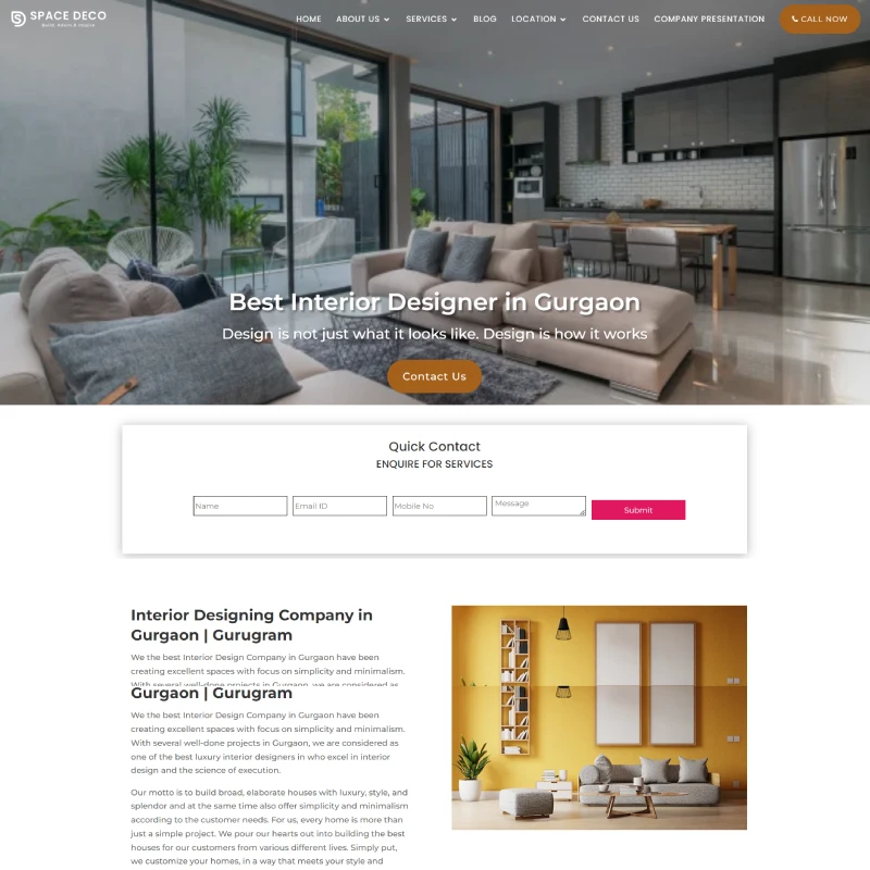 best interior design firm website