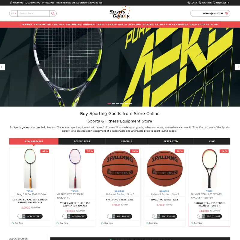 Sports Product Ecommerce