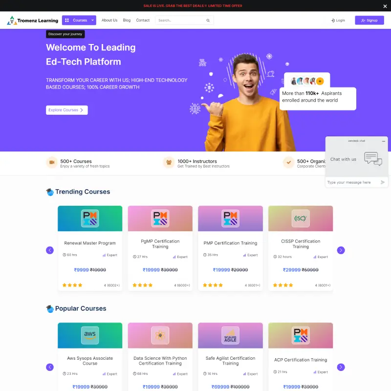 Course Selling Ecommerce website